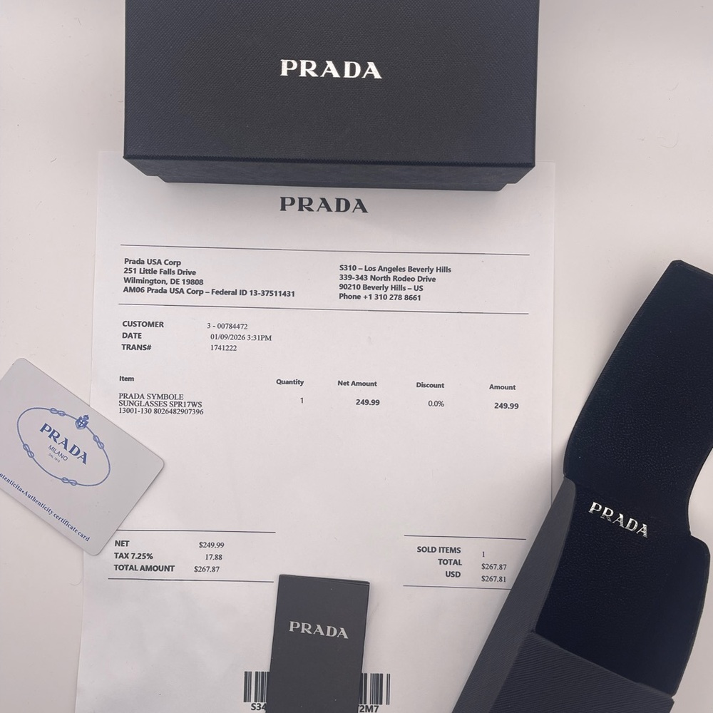 Prada PR 17WS Sunglasses –White – Brand New - Picture 5 of 5